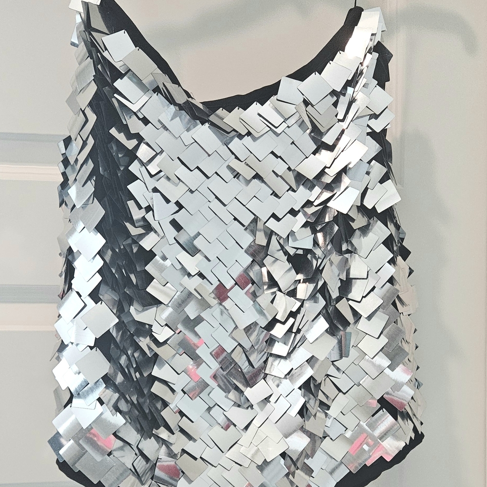 ASOS Silver Sequin Skirt